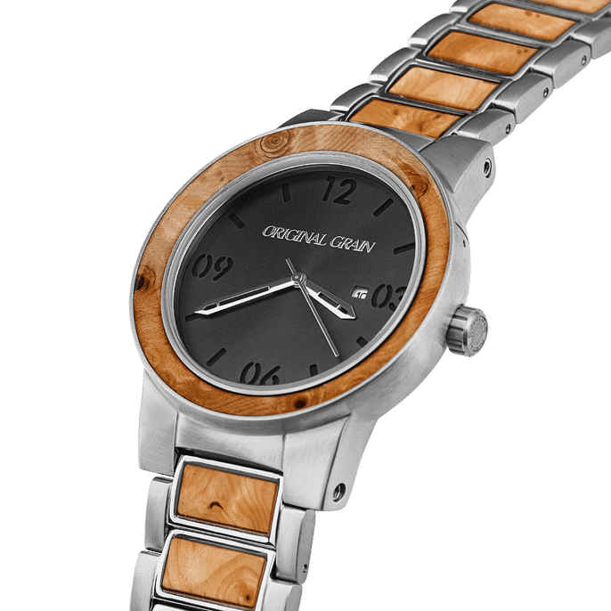 Burlwood Silver Barrel 47mm by Original Grain