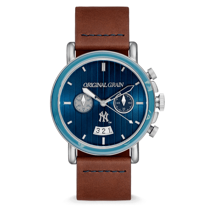 1923 New York Yankees Chrono Away Brown Leather Strap by Original Grain
