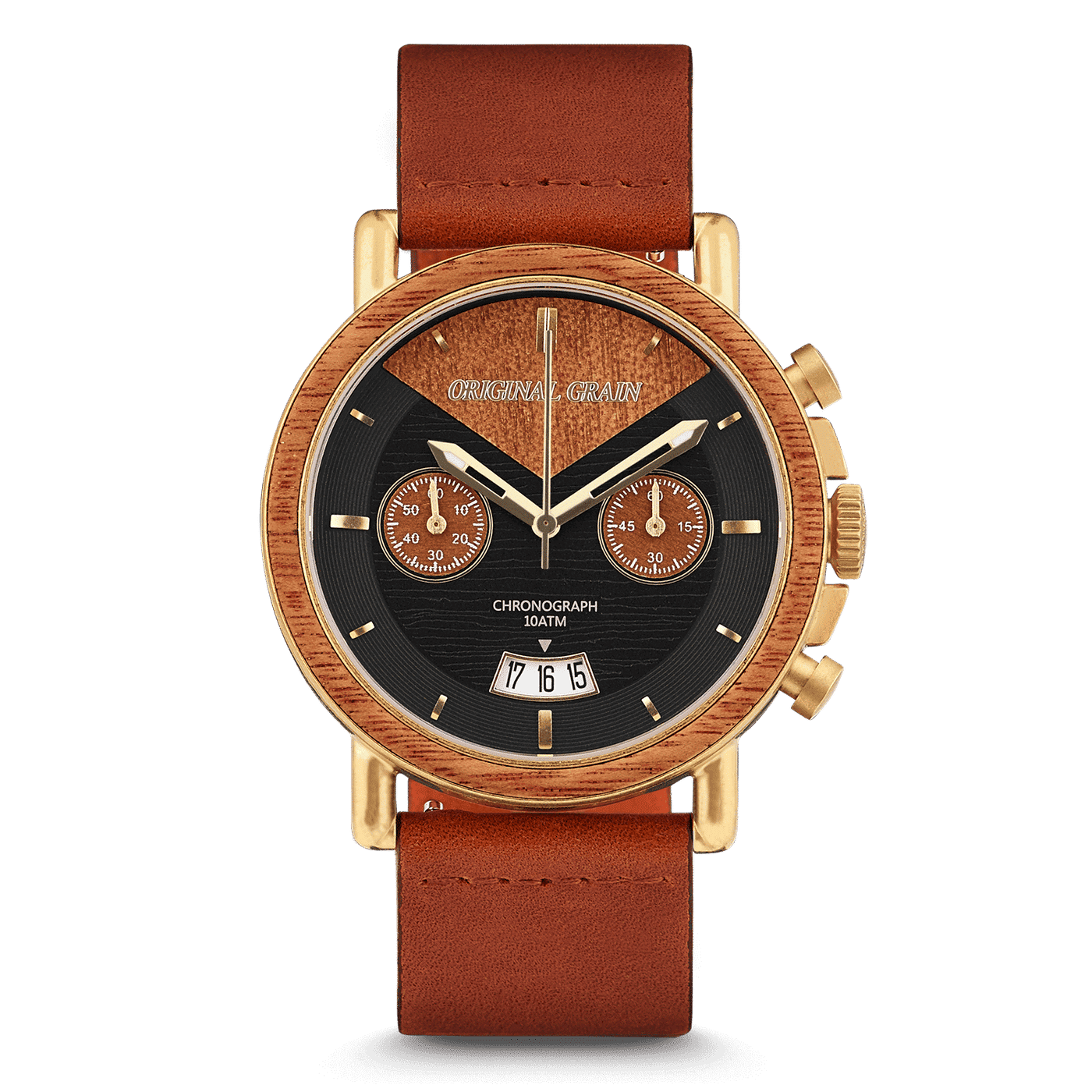 Cognac Chrono 44mm by Original Grain
