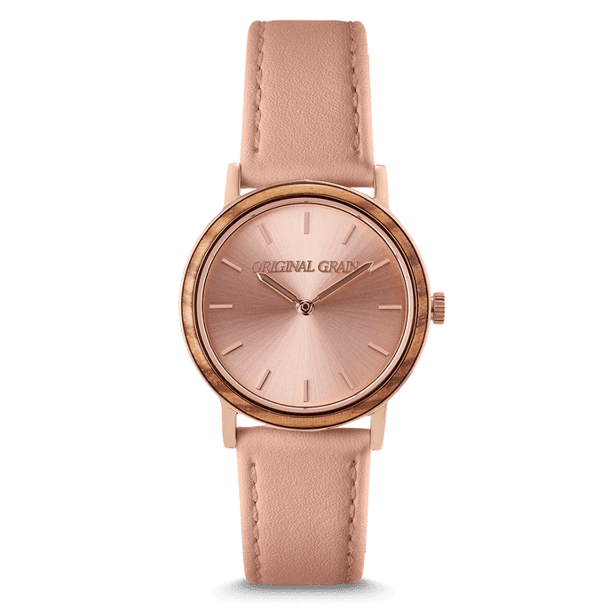 Zebrawood Rosegold Damen Avalon 34mm