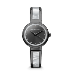 Front of Mother of Pearl Women's Bangle 32mm
