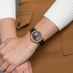 Kork Roségold Damen-Lederschaft 36 mm