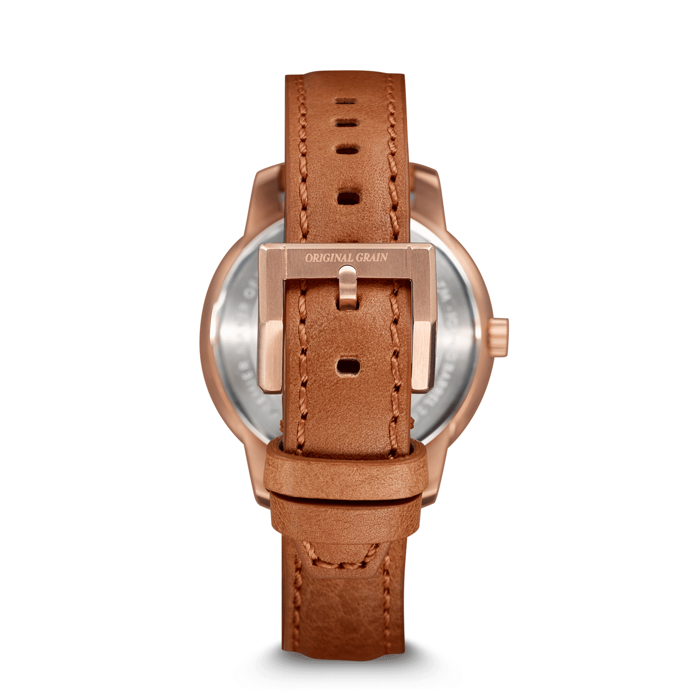 Whiskey Rose Gold Damen Leder Barrel 36mm