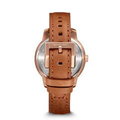 Whiskey Rose Gold Damen Leder Barrel 36mm