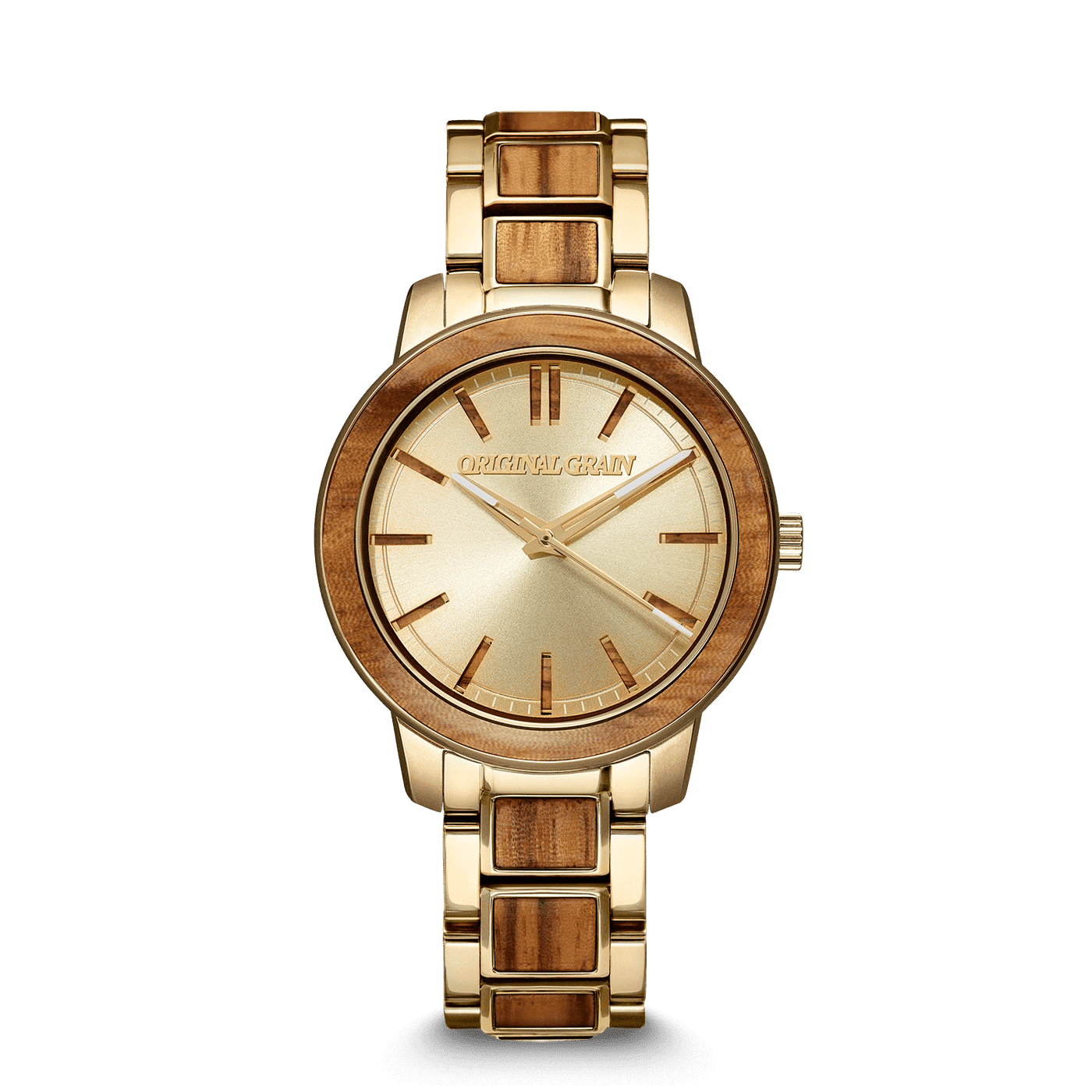 Zebrawood Gold Damen Barrel 36mm