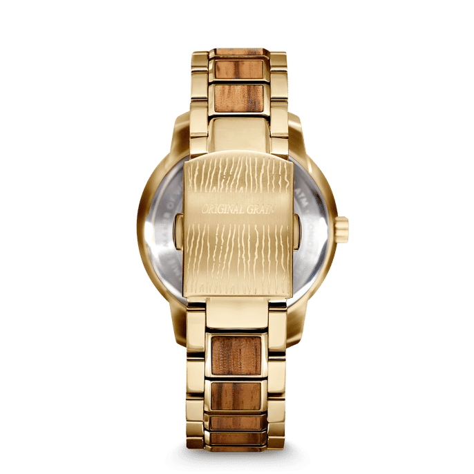 Zebrawood Gold Damen Barrel 36mm
