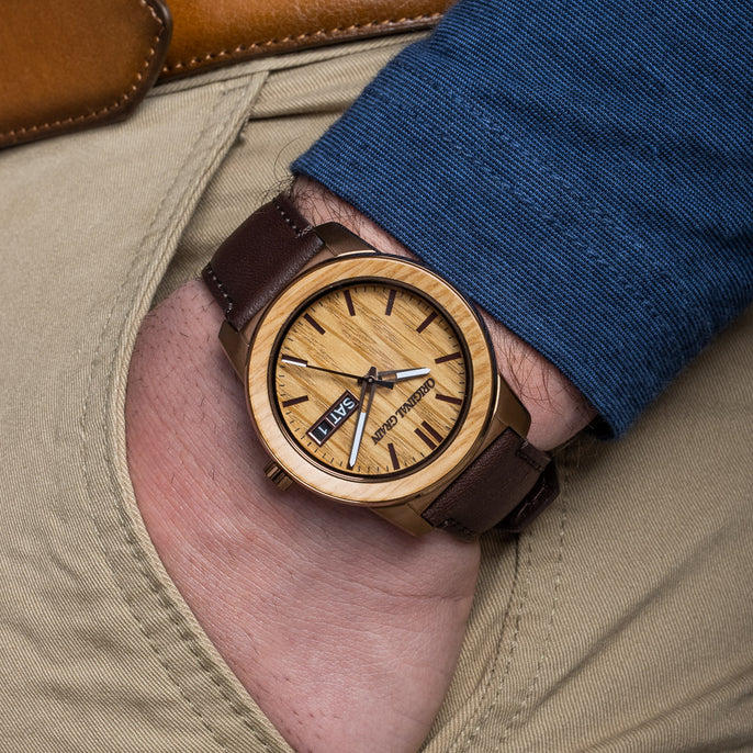 Whiskey Espresso Leather Barrel 42mm