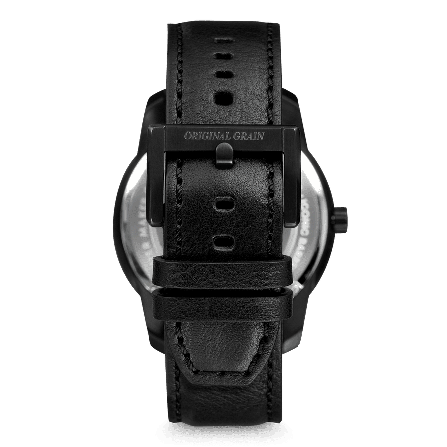 Oak Black Barrel Leather 42mm
