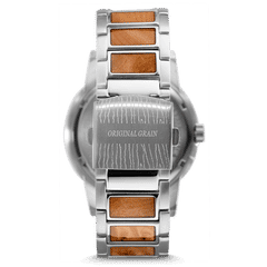 Burlwood Silver Barrel 47mm Automatic