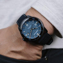 Teakholz Blue Ocean Plastic Diver 44mm