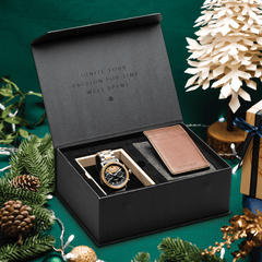 Burlwood Silver Chrono Gift Box by Original Grain