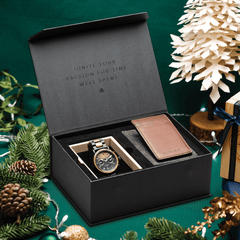 Koa Stonewashed Steel Chrono Gift Box by Original Grain
