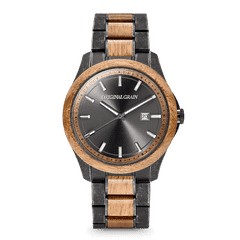 Koa Stonewashed Steel Classic 43mm by Original Grain