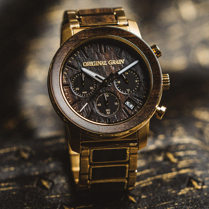 Ebony Gold Barrel Chrono 42mm