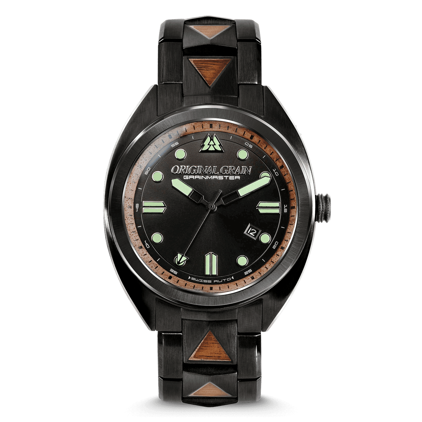 Burlwood Black Grainmaster Automatic 45mm
