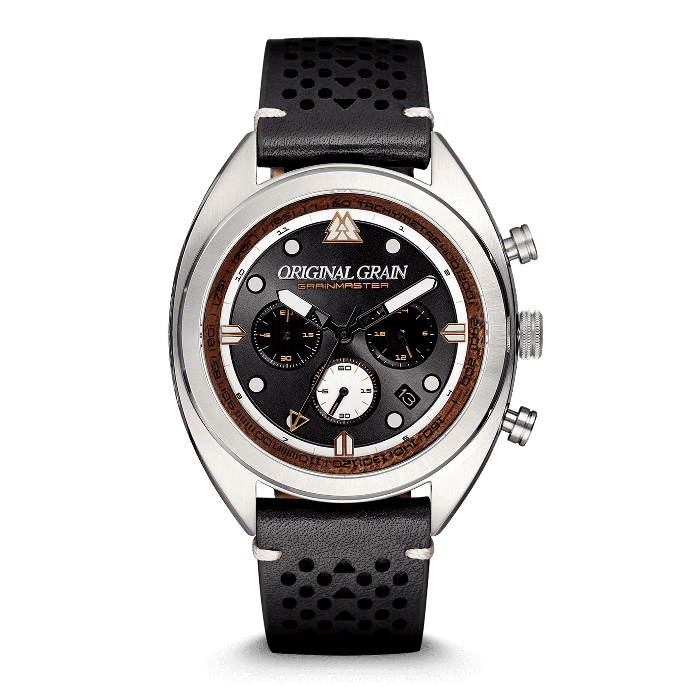 Grainmaster Chrono - Black Leather 45mm