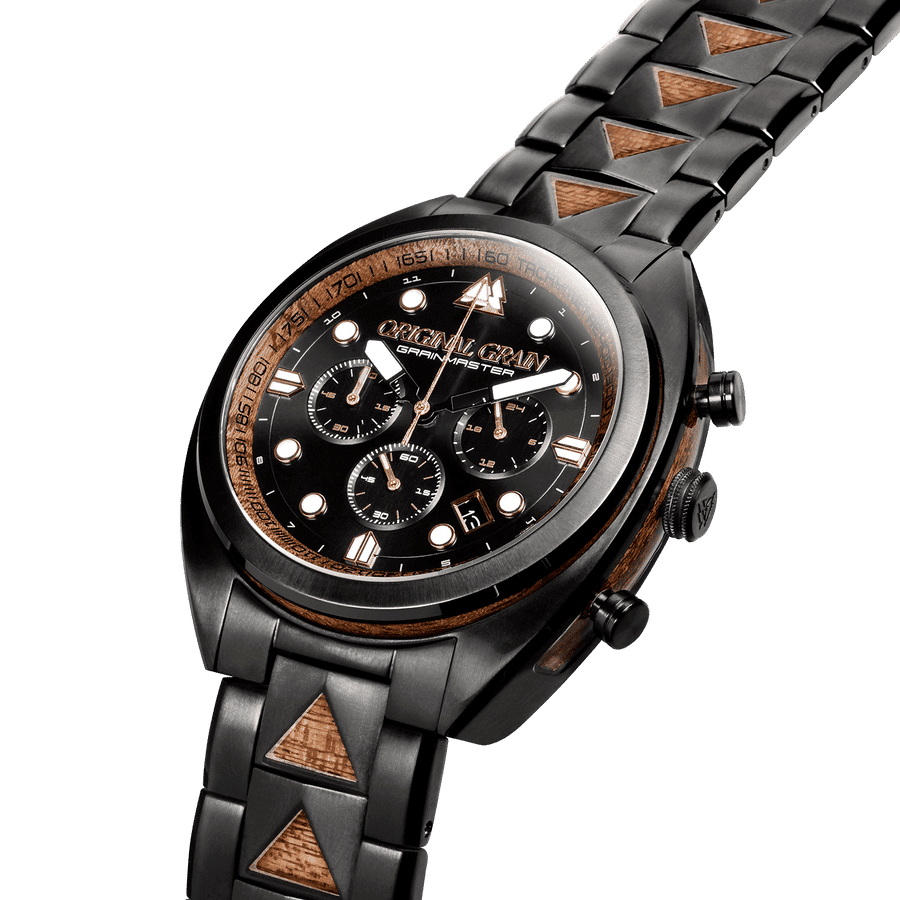 Sapele Black Grainmaster Chrono 45mm