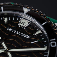 Teakholz Green Ocean Plastic Diver 44mm