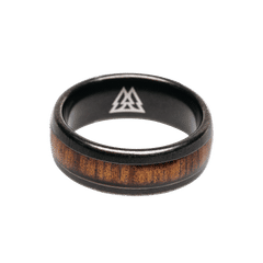 Koa Stonewashed Single Barrel Ring