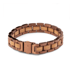 Whiskey Espresso Mens Moto Bracelet 12mm