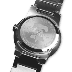 Philadelphia Phillies Barrel 42mm by Original Phillies Logo on Back of Watch