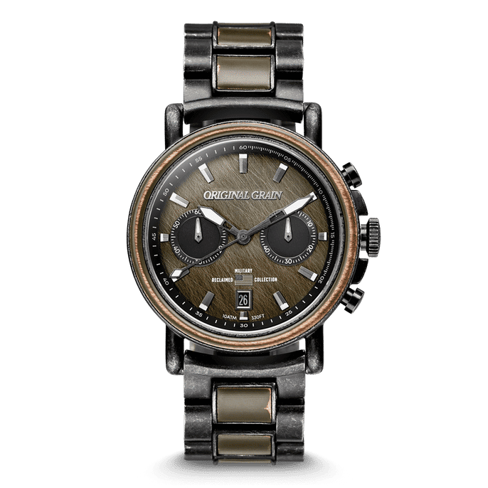 Military Stonewashed Steel Chrono 44 mm von Original Grain
