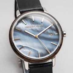 Ebony Stainless Steel Mother of Pearl Modern MNML 36mm