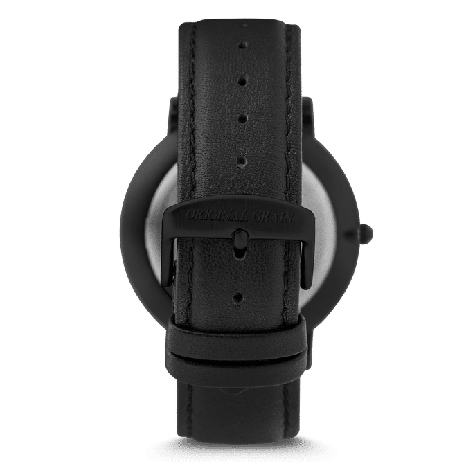 Back of watch Ebony Gold Minimalist 40mm by Original Grain