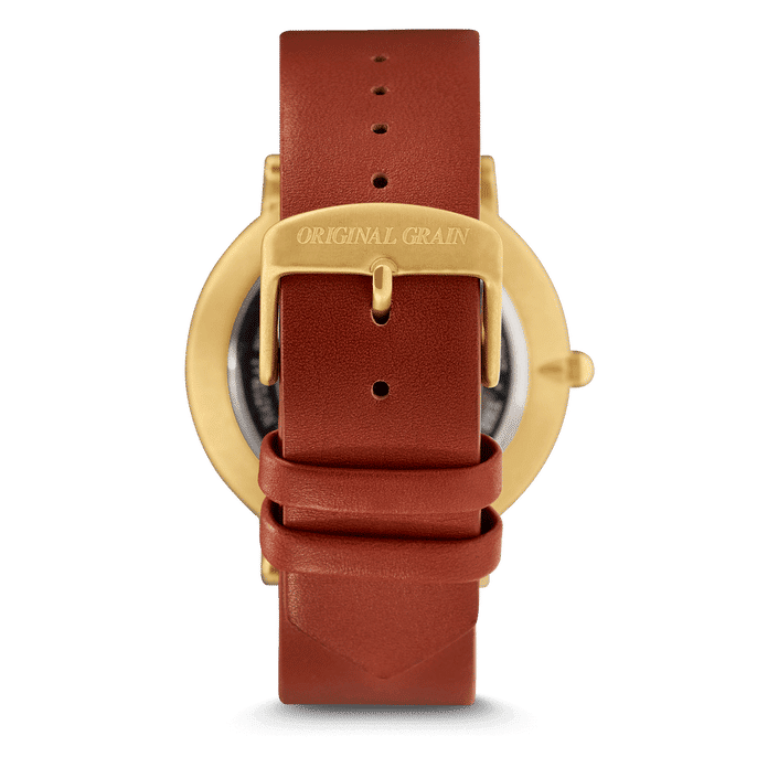 Cognac Gold Minimalist 40mm by Original Grain