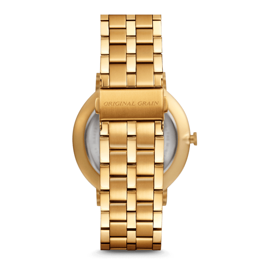 Zebrawood Gold Steel Minimalist 40mm