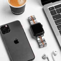 Apple Watch Band aus kastanienbraunem Edelstahl
