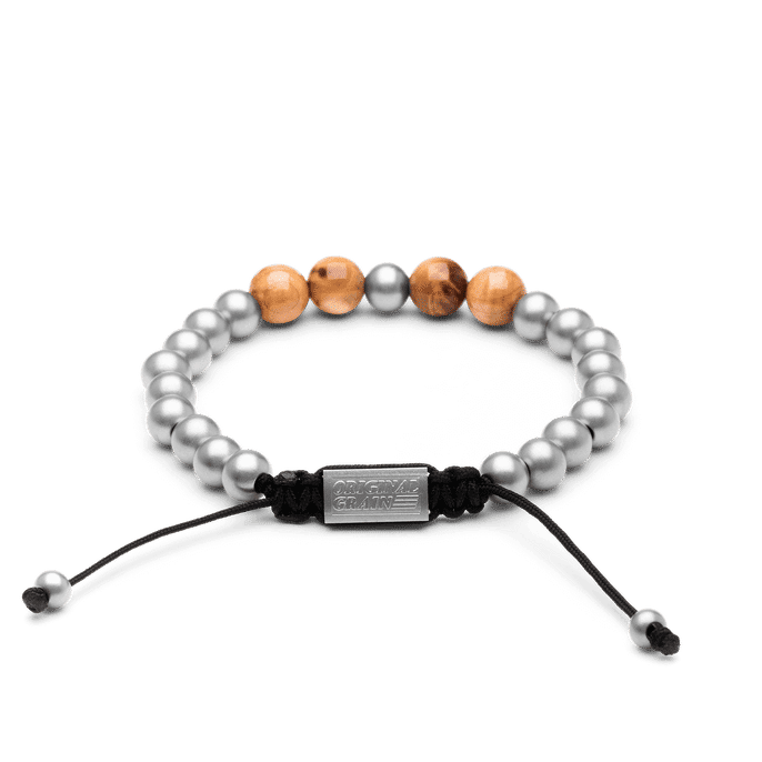 Brewmaster Steel Macrame Bracelet 8mm by Original Grain