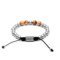 Brewmaster Steel Macrame Bracelet 8mm by Original Grain
