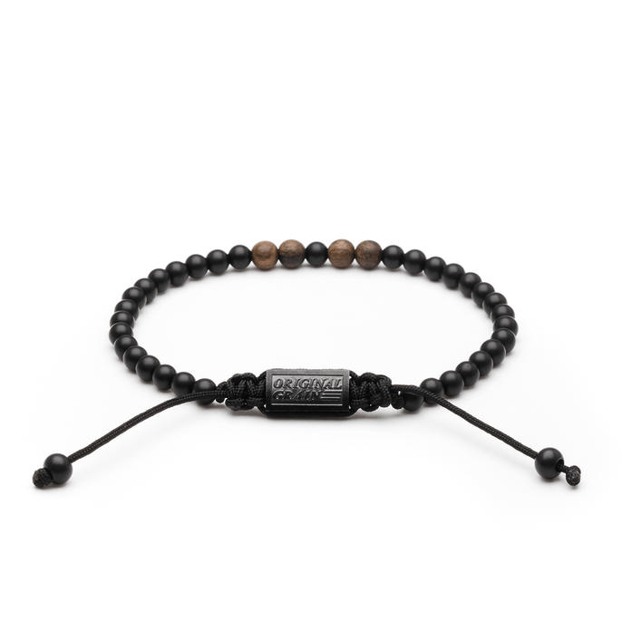 Ebony Onyx Macrame Bracelet 5mm by Original Grain