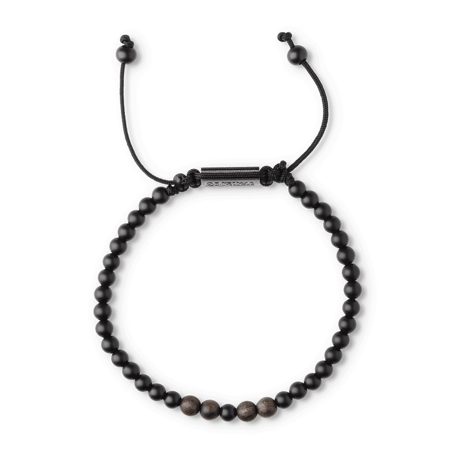 Ebony Onyx Macrame Bracelet 5mm by Original Grain