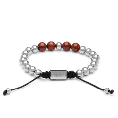 Palisander-Chrom-Makramee-Armband 8 mm von Original Grain