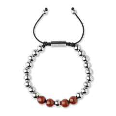 Palisander-Chrom-Makramee-Armband 8 mm von Original Grain