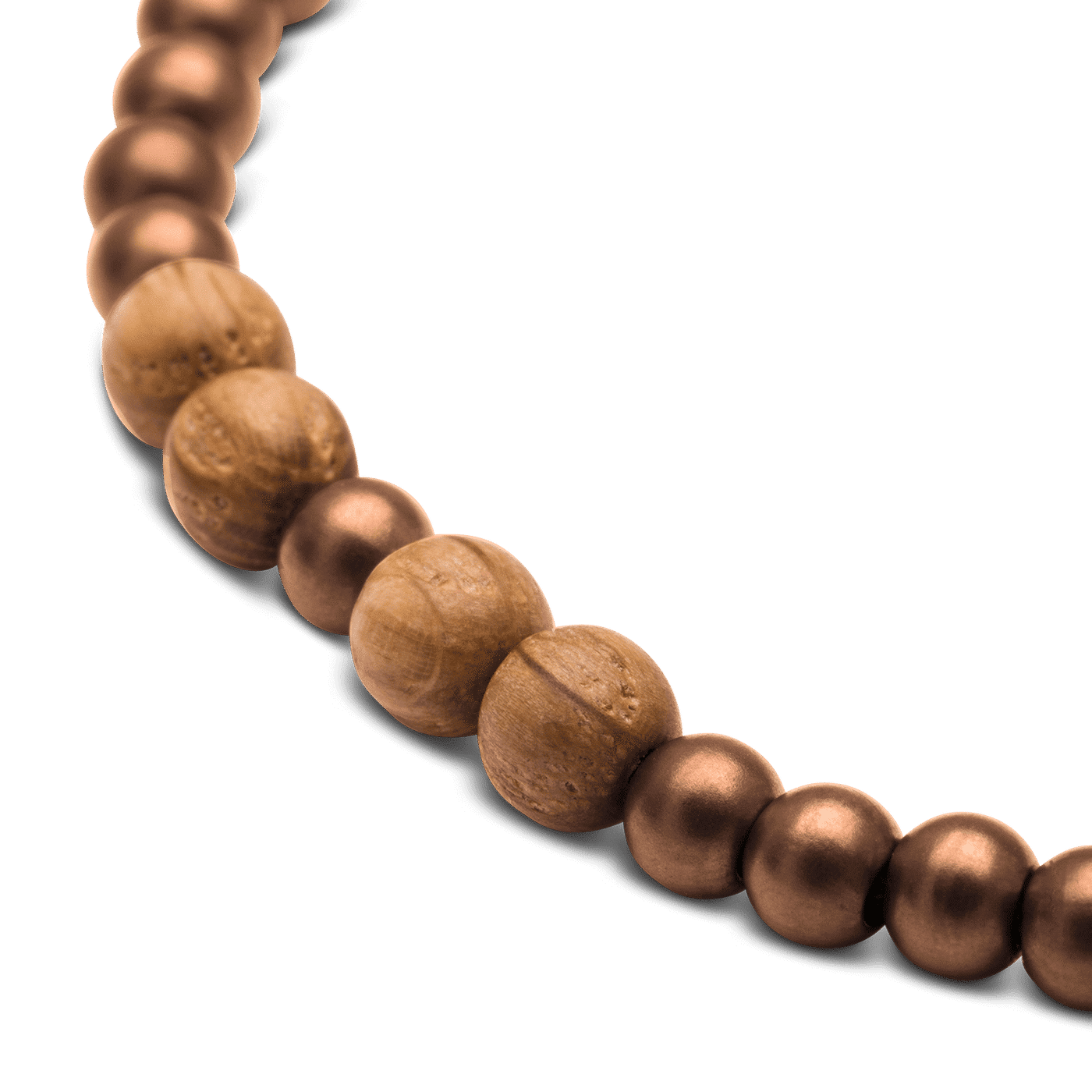 Whiskey Espresso Macrame Bracelet 5mm Beads by Original Grain