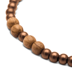 Whiskey Espresso Macrame Bracelet 5mm Beads by Original Grain