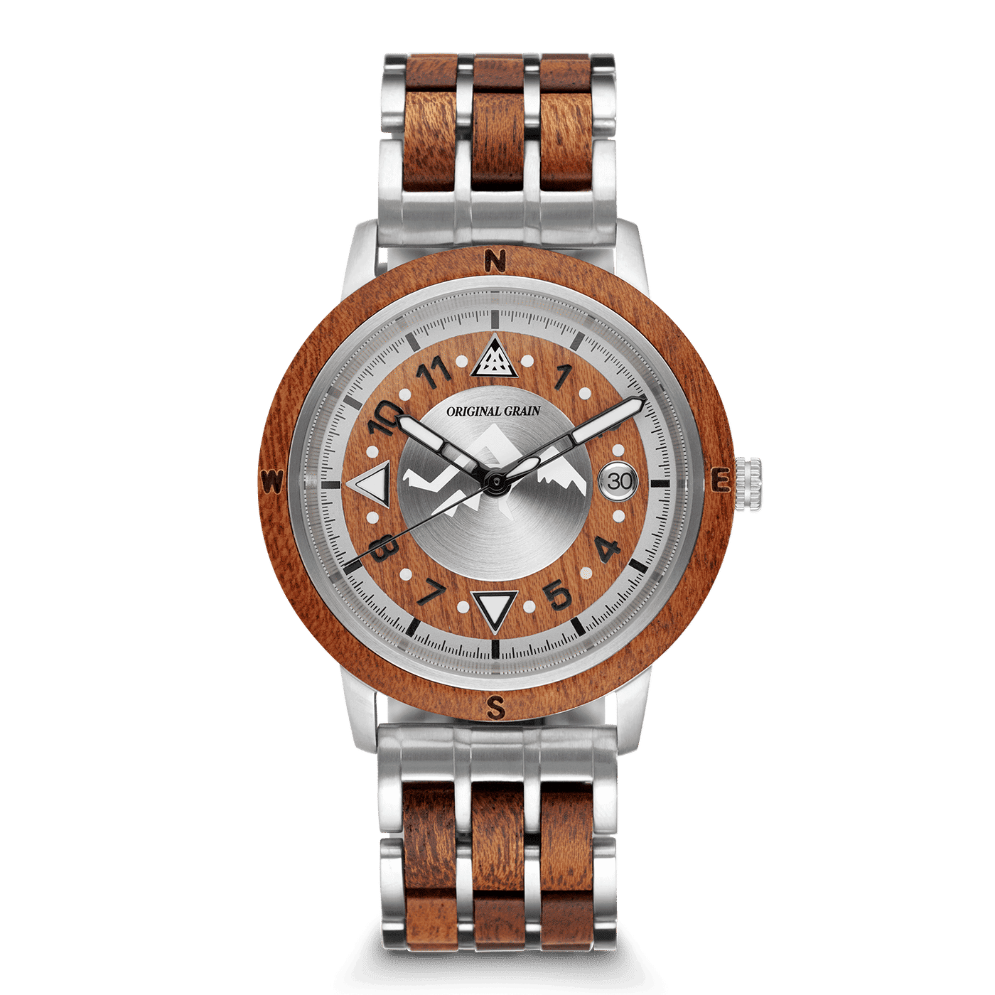 Sierra Leone Sapele Silver Mountain Range 43mm