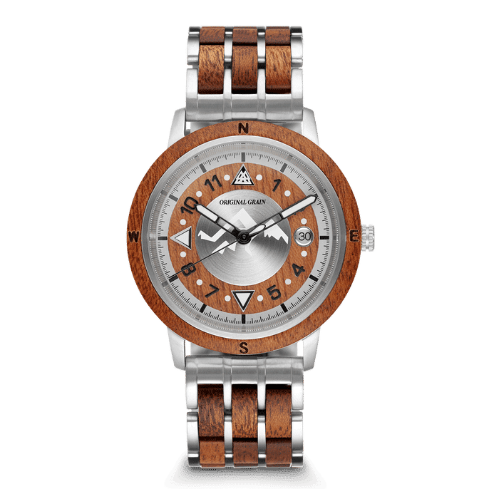 Sierra Leone Sapele Silver Mountain Range 43mm