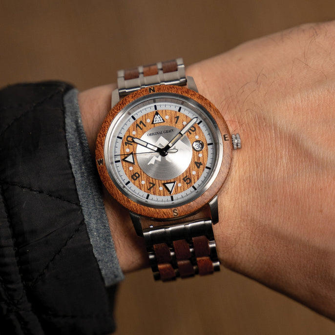 Sierra Leone Sapele Silver Mountain Range 43mm