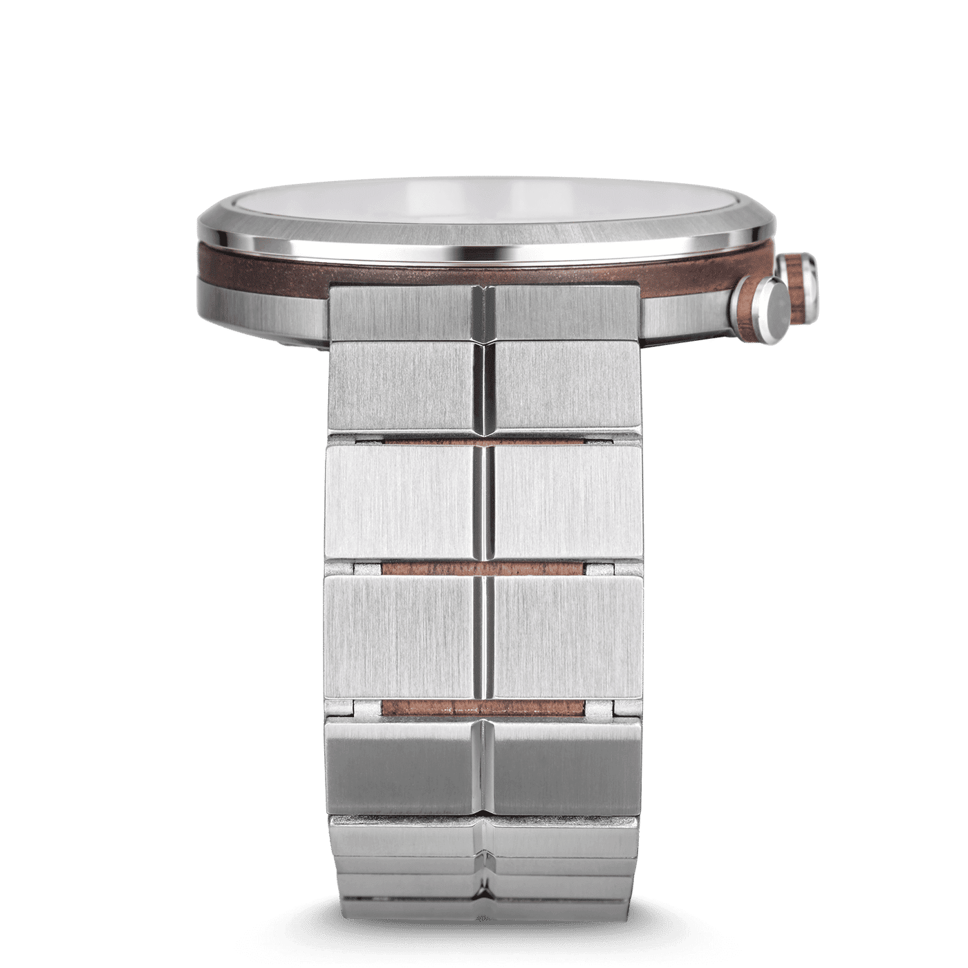 Walnut Silver Sport MNML 43 mm Glieder von Original Grain