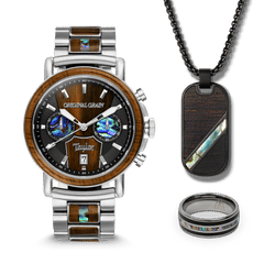 Taylor Guitar Chrono + Ebony Pendant & Ring Bundle