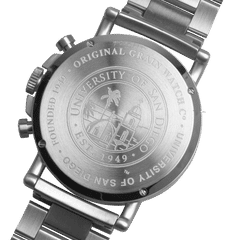 University of San Diego Chrono Set 4mm by Original Grain University Logo on Back of Watch