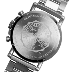 University of Virginia Chrono Set 44mm by Original Grain University Logo on Back of Watch