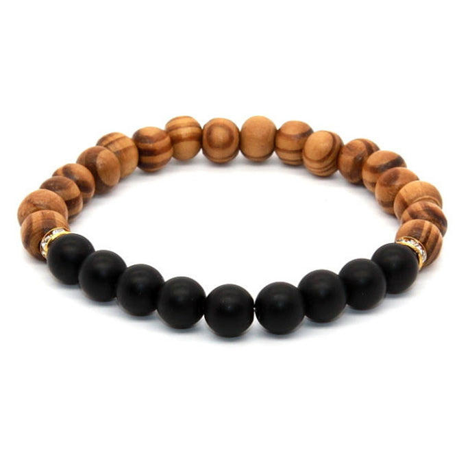 Matte Onyx Wooden Bracelet