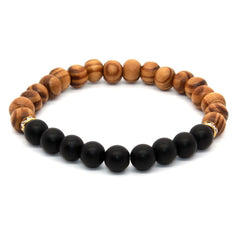 Matte Onyx Wooden Bracelet