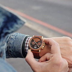 Cognac Chrono 44mm by Original Grain