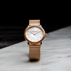 Zebrawood Rosegold Steel Womens Avalon 34mm